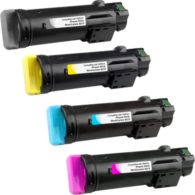Inktkenners Toners geschikt voor XEROX Phaser 6510 | Multipack van 4 stuks Geschikt voor Xerox Phaser 6510 6510dn 6510td v/dn v/n Workcentre 6515 6515dn 6515dni 6515v/dn 6515v/dni 6515v/dnm