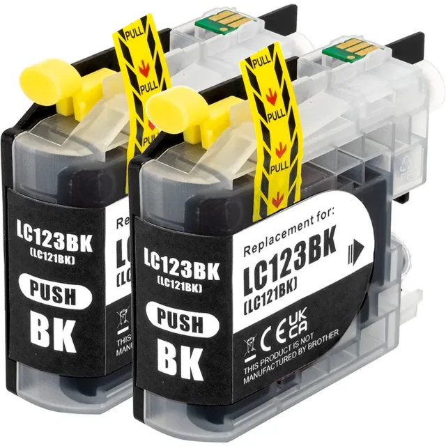 Inktkenners Inktcartridge Geschikt voor LC123 / LC-123XL - 2X Zwart