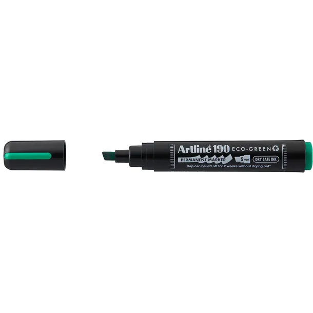 Artline Permanent marker Artline 190 Dry Safe Eco schuin 2-5mm groen