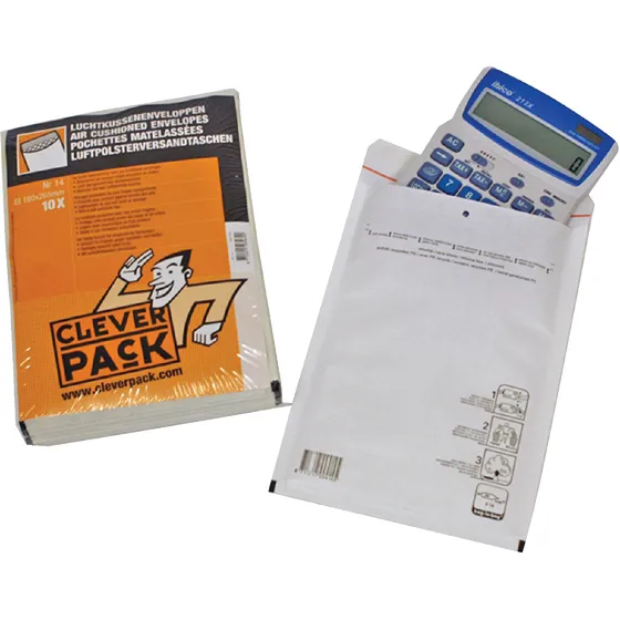 Cleverpack Envelop CleverPack luchtkussen nr13 170x225mm wit pak à 10 stuks