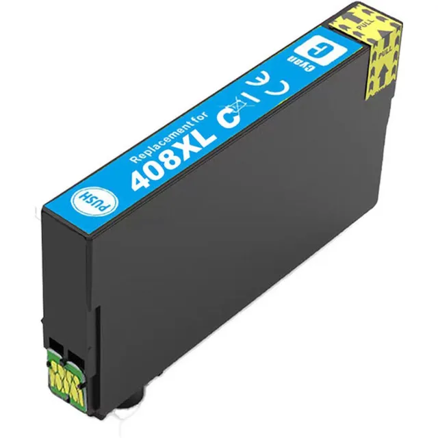 Inktkenners Inktcartridge Geschikt voor Epson 408XL| 1x Cyaan Geschikt voor Epson Workforce Pro WF C4810 Series
