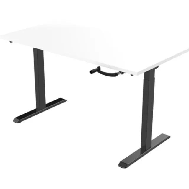 Game Hero Office Hero® Cosmic Slinger- Zit sta bureau in hoogte verstelbaar zwart frame - Game bureau - Computertafel - Werktafel - 120x80 - Wit