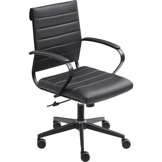Sedero Bureaustoel Cádiz Zwart - Black Steel Edition - PU Leer - Bureaustoel voor Volwassenen