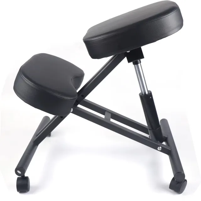 GranMaison Kniestoel Ergonomisch - Bureaustoel - Kniekussen - Zwart