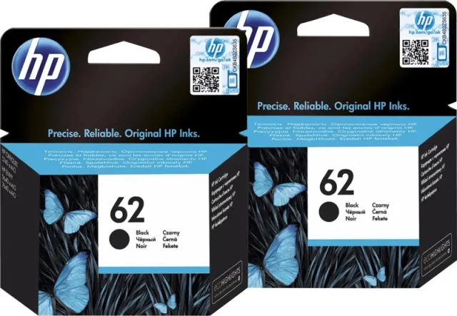 Hp 62 Cartridges Zwart Duo Pack