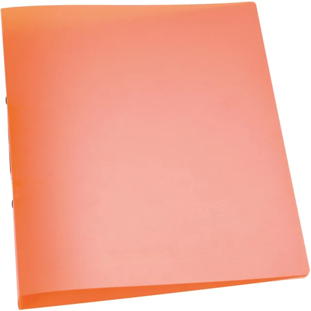 Q-Connect ringmap, PP, 2 ringen, 25 mm, transparant oranje