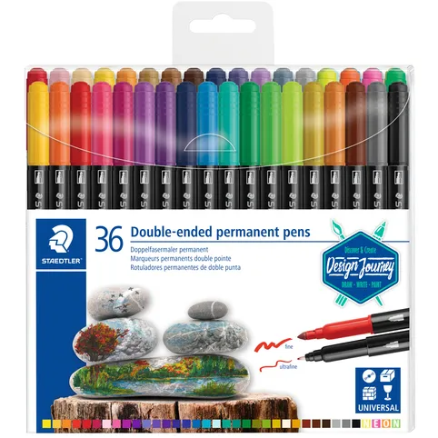 Staedtler Viltstift Staedtler Design Journey permanent dubbele punt 36 kleuren