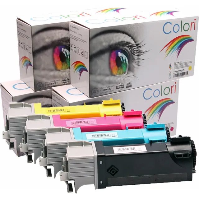 Colori Set 4x Colori huismerk toner geschikt voor Dell 2150 2155 Dell 2150cn 2150cdn 2155cn Dell 2155cdn Set 4 kleuren