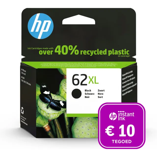Hp Inktcartridge + Instant Ink tegoed Zwart