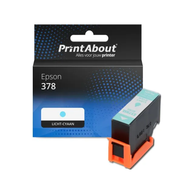 PrintAbout huismerk Inktcartridge 378 (C13T37854010) Licht-cyaan Geschikt voor Epson
