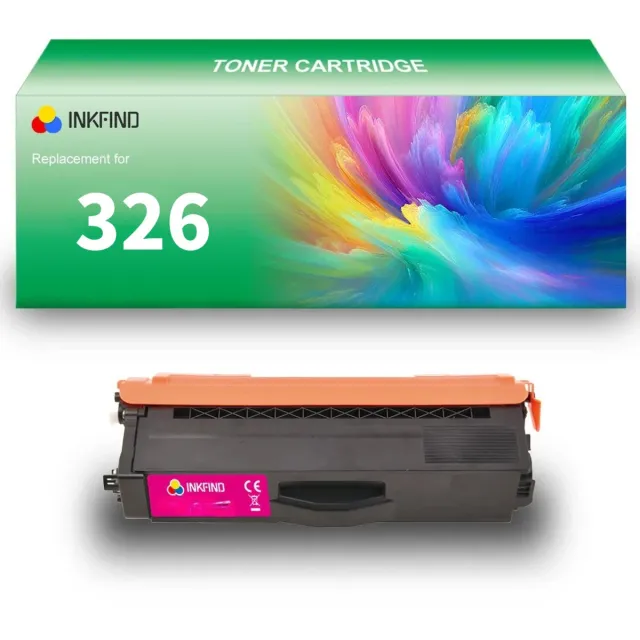 INKFIND TN326 Magenta tonercartridge geschikt voor Brother DCP L8400 CDN/DCP L8450 CDW/HL L8250 CDN/HL L8350 CDN/HL L8350 CDW/HL L8350 CDWT/MFC L8650 CDW/MFC L8850 CDW 1 PACK-Magenta Magenta x 1