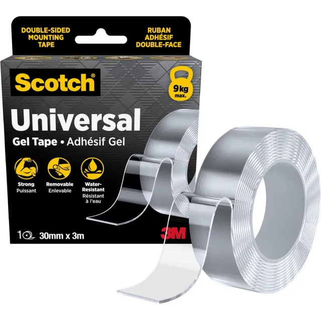 Scotch Universal montage geltape, ft 30 mm x 3 m, transparant
