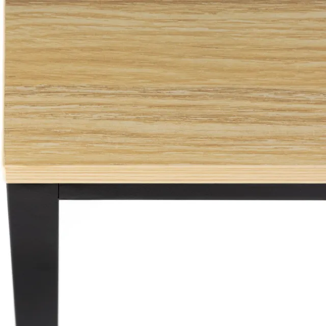 springos Bureau – Werkbureau – Computer Bureau – Bureautafel – 48 x 120 x 120 cm – 100 Kg - industriële - Zwart - Naturel