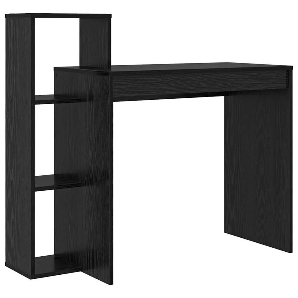 vidaXL Bureau Zwart Eiken 100 x 40 x 90 cm Bewerkt hout, foto 3