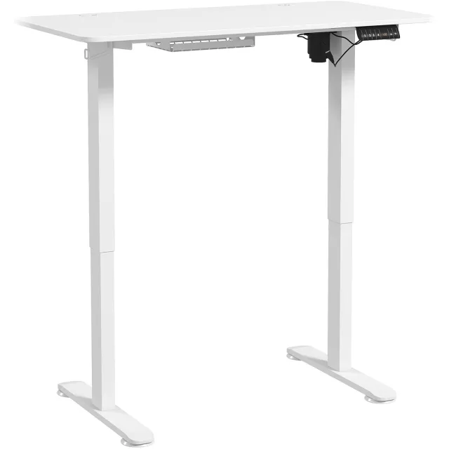 Vinona Elektrisch verstelbaar bureau - Zit-sta bureau met geheugenfunctie en kabelmanagement - 120 x 60 x 72-116 cm - Wit