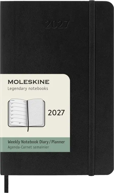 Moleskine Agenda 2027 Moleskine 12M Planner Weekly 7dagen/1pagina pocket sc black