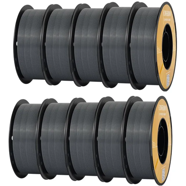 Kingroon PETG Filament 1,75 mm 10 kg Grijs – 3D Printer Filament voor FDM/FFF 3D-Printers – Hoge Sterkte, Nauwkeurig en Eenvoudig te Printen Grijs + 10 kg