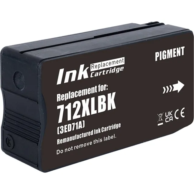 Inktkenners Inktcartridges Geschikt voor HP 712 - Zwart - Geschikt voor HP DesignJet T210 - T230 - T250 - T630 - T650 Studio Zwart (80ml)