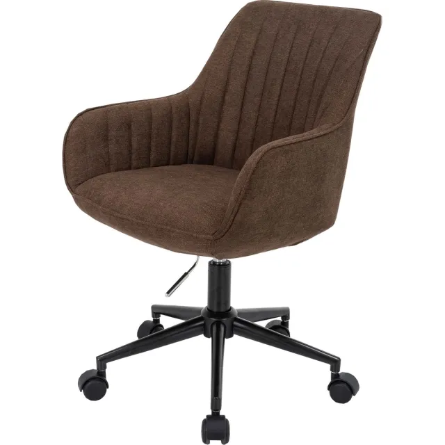 MCW Bureaustoel MCW-J62, bureaustoel bureaustoel fauteuil, stof/textiel met armleuningen ~ bruin