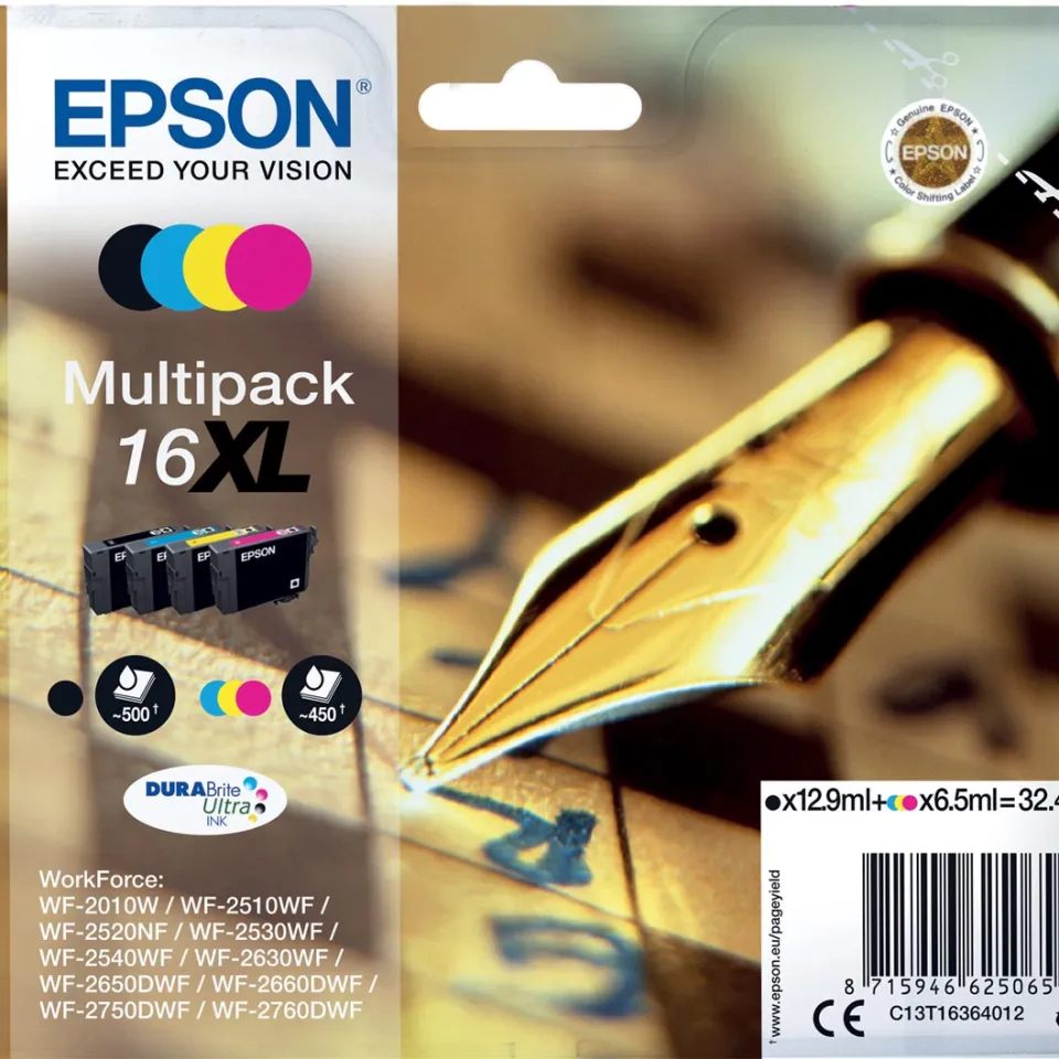 Epson 16XL inktcartridges multipack 4 kleuren, foto 3