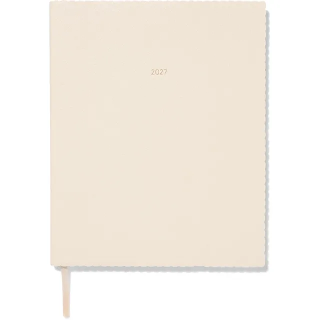 HEMA Bureauagenda 2027 26.6x21.7cm kunstleer wit (gebroken wit)
