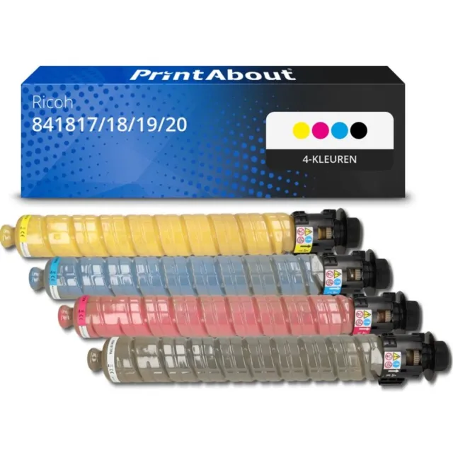 PrintAbout huismerk Toner 841817/18/19/20 (MP C3503) 4-kleuren Multipack geschikt voor Ricoh