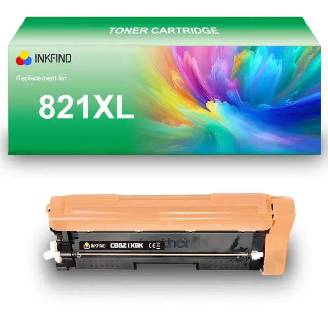 INKFIND TN821XL Zwart tonercartridge compatibel met Brother TN821XL TN-821XL Zwart toner cartridge - 1-pack Zwart Zwart x 1