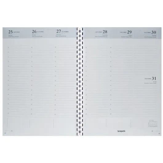 Brepols Agendavulling 2027 Brepols Timing 7dagen/2pagina's spiraal wit