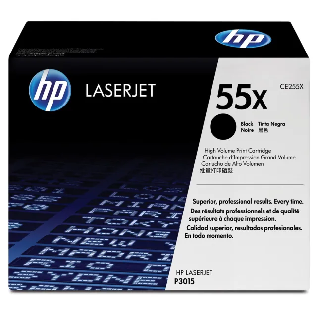 Hp toner 55X, 12 500 pagina's, OEM CE255X, zwart