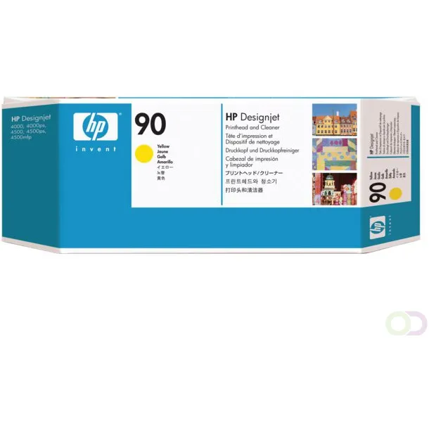 HP 90 gele printkop en printkopreiniger (C5057A) Geel