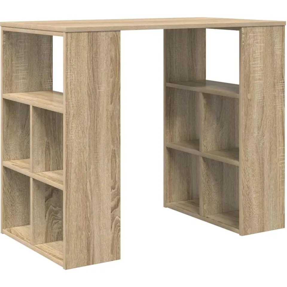 vidaXL Bureau Sonoma Eiken 90 x 50 x 75 cm Bewerkt hout, foto 3