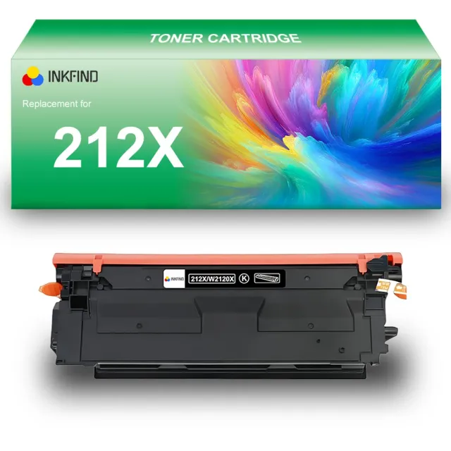 INKFIND 212X (W2120X) Zwart tonercartridge compatibel met HP 212X (W2120X) Zwart toner cartridge - 1-pack Zwart Zwart x 1