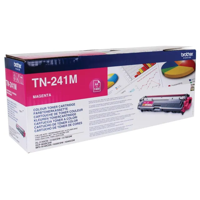 Brother toner, 1.400 pagina's, OEM TN-241M, magenta