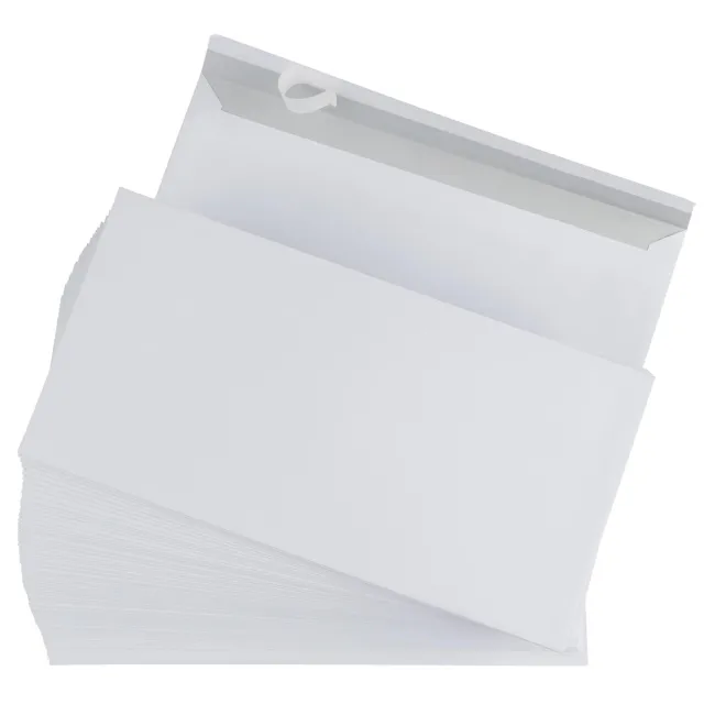 Gallery enveloppen ft 110 x 220 mm, stripsluiting, binnenzijde grijs, doos van 500 stuks wit