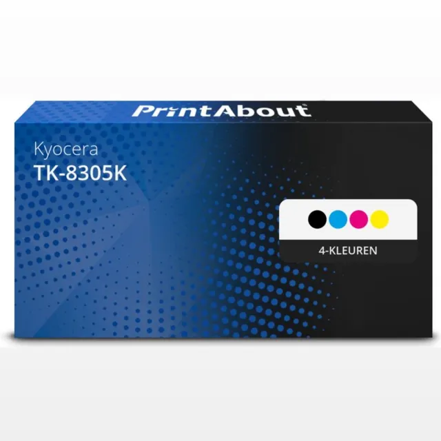 PrintAbout Huismerk Kyocera TK-8305K Toner 4-kleuren Voordeelbundel