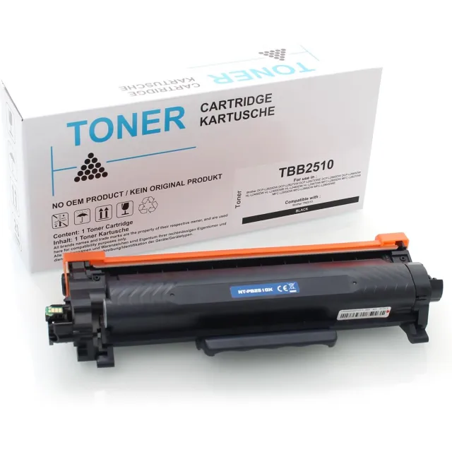 ABC huismerk Toner geschikt voor Brother TN2510 HL-L2400DW HL-L2400DWE HL-L2445DW HL-L2447DW MFC-L2800DW MFC-L2827DW MFC-L2835DW MFC-L2860DW MFC-L2860DWE Zwart