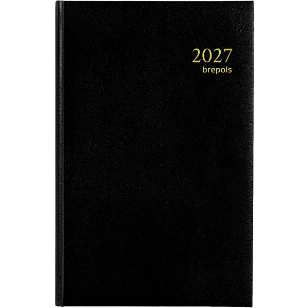 Agenda 2027 Brepols Saturnus Luxe 1dag/1pagina zwart
