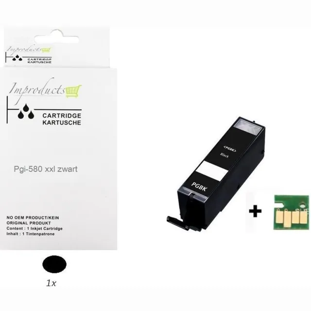 Improducts Inkt cartridges - Alternatief Canon Pgi-580 / pgi580 zwart 1x Zwart