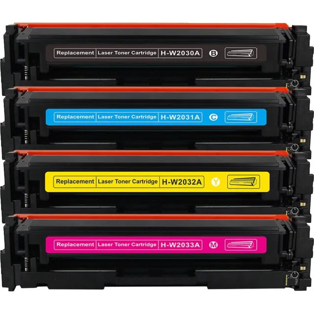 Inktkenners Multipack Laser Toner Cartridges Geschikt voor HP 415A / 415 (met chip) – W2030A, W2031A, W2032A & W2033A | Geschikt voor HP Color LaserJet Pro M454DN, M454DW, MFP M479DN, M479DW, M479FDN, M479FDW, M479FNW, M478FDN, M478F, M478FN, en M455DN, M480F Zwart (2400 pagina's)