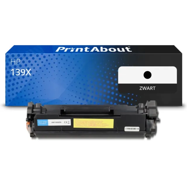 PrintAbout huismerk Toner 139X (W1390X) Zwart geschikt voor HP