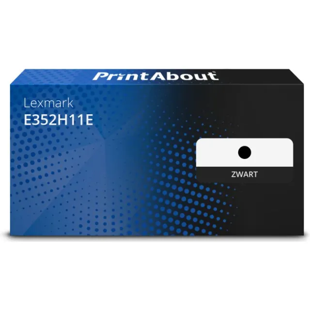 PrintAbout huismerk Toner E352H11E Zwart Hoge capaciteit Geschikt voor Lexmark