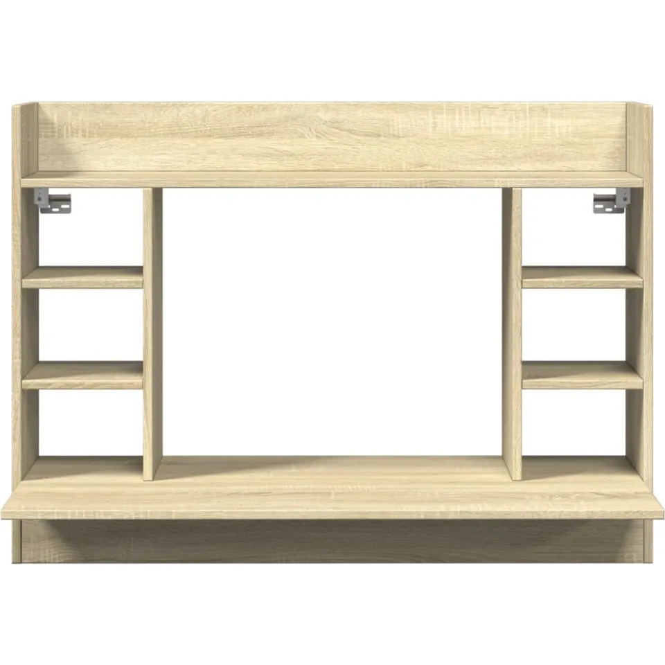 vidaXL Wandbureau 105x48x75 cm bewerkt hout sonoma eikenkleurig, foto 4