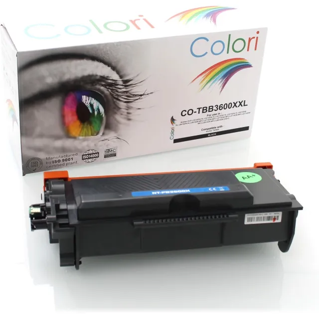 Colori huismerk Toner 11000 paginas geschikt voor Brother TN3600XXL HL-L5210 HL-L5215 HL-L6210 HL-L6410DN HL-L6415 DCP-L5510 MFC-L5710 L5715 L6710 L6910 Zwart XXL