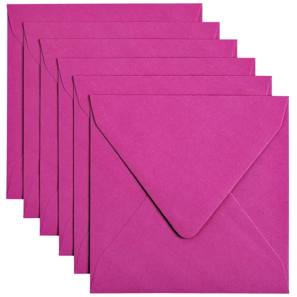 Envelop Papicolor 140x140mm felroze pak à 6 stuks