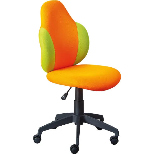 Interlink SAS Bureaustoel Jessie - oranje/ groen - Interlink - Zitmeubelen - Groen; Oranje - Polyester - Zitmeubelen oranje, groen